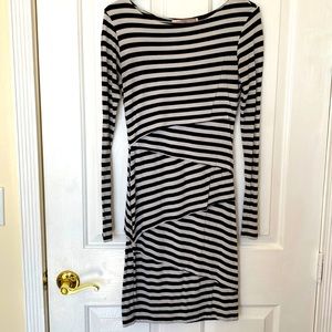 Black & White Stripped Bodycon Dress